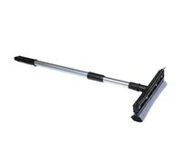 Healvian Raclette de Nettoyage de Vitres Multifonction en INOX, Manche Télescopique Extensible, Double Face, Outil pour Pare-Brise et Fenêtres, Nettoyage Maison et Automobile, Raclette