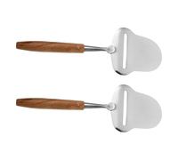 Healvian Râpe à Fromage avec Manche en Bois 2pcs Créative en Acier Inoxydable Outil Multifonction Stable Cuisine Maison et Divertissement