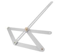 Healvian Rapporteur d'Angle Inox 38X24 CM Multifonction Règle de Mesure pour Angles Intérieurs et Extérieurs en Charpenterie et Menuiserie