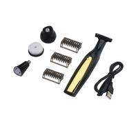 Healvian Rasoir Électrique Multifonction Pour Hommes Taille Compacte Noir Et or Étanche Usb Pour Visage Nez Et Barbe