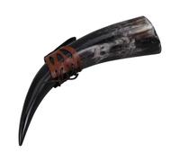 Healvian Récipient à Boire Nordique en Corne Authentique, Grosse Capacité, Décor Médiéval Unique pour Fêtes et Bars, Coupe Médiévale Vintage Artistique Couleur Aléatoire