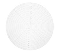 Healvian Règle Ronde en Acrylique 10 Pouces Transparente Gabarit Circulaire de Centrage Précis pour Couture Quilting et Patchwork Outil de Dessin Polyvalent Graduations Claires