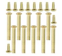 Healvian Rivets de l'arbre du ventilateur pliant 31 mm en Acier Inoxydable, 10 Jeux, fixation sécurisée et plaquage métal doré pour éventail à main et création de nouveaux designs