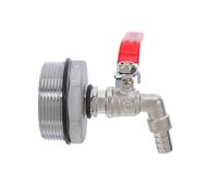 Healvian Robinet métallique pour fût de 208 litres (55 gallons), robinet étanche de 5 cm (2 pouces) pour seau, raccords pour conteneur IBC, idéal pour les réceptions en terrasse. Installation