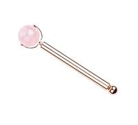 Healvian Roller Visage Jade Naturel De Cristal Rose Outil De Massage Pour Soins Peau Soulagement Des Poches Et Rougeurs Léger Et Portable Accessoire Facial Pour Détente Et Beauté