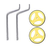 Healvian Roues d'Apprentissage Silencieuses et Lumineuses pour Vélo Garçon et Filles 12-20 Pouces Roue Auxiliaire d'Équilibre Réglable Jaune Accessoires de Support Robustes pour Sécurité