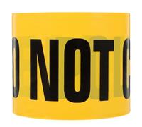 Healvian Ruban de Signalisation Jaune/Noir « Police Line Do Not Enter » Non Adhésif en PVC Résistant 75 MM X 250 M Ruban D’Avertissement Visible pour Contrôle de Foule et Sécurité