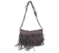 Healvian Sac À Bandoulière À Franges En Cuir 1Pc Sac Fourre-Tout Sac À Main À Franges Sac Gris À Franges Pour Femmes