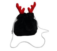 Healvian Sac Bandoulière à Cordon Peluche Motif Renne Sac Seau Noir Crossbody pour et Durable Multi Porté Épaule ou