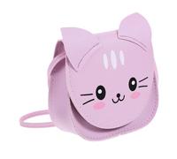 Healvian Sac Bandoulière Petite Fille Cartoon Chat PU Sac Cours Lycée Mode Portefeuille Pratique pour Adolescentes Ans