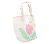 Healvian Sac de Plage Transparent Multifonctionnel Trousse de Toilette de Voyage Étanche pour Camping et Organisation Cosmétiques Jelly et Spacieuse