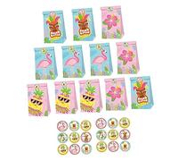 Healvian Sachet Papier Thème de Pochettes de Fête Hawaiienne et Recyclable à pour Anniversaire et Célébrations