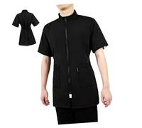 Healvian Salopette d'esthéticienne Blouse de toilettage pour Animaux de Compagnie Tablier de toilettage pour Chien Blouses de toilettage pour Chien pour Femmes Fibre Black