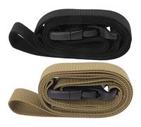 Healvian Sangles De Fixation Robustes en Nylon 2 Pièces Noir Et Kaki, Corde à Paquets Pratique Ajustable, Sangles De Chargement pour Bagages Camping Et Voyages, Longueur Moyenne