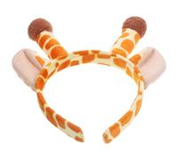 Healvian Serrage-Tête Girafe en Peluche Cornes Décoratives Bandeau Léger et Résistant à la Décoloration Taille Unique Couleur Marron Clair pour Cosplay Fêtes Costumées et