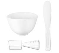 Healvian Set Bol Mélange Masque Facial Silicone avec Spatule et Bâtonnet Applicateur Doux et Portable pour Soins Visage à Domicile et Salon