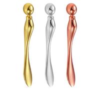 Healvian Set de 3 Sticks Applicateurs en Alliage de Zinc pour Crème Contour des Yeux, Outil de Massage des Yeux Portable pour Usage Quotidien et Voyage