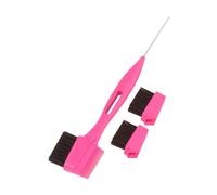 Healvian Set de Brosse à Sourcils Portable avec Peigne et Têtes Remplaçables Brosse à Cheveux et Peigne pour Fins Détails Rose