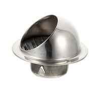 Healvian Sortie D'échappement en Acier Inoxydable Capot Rond et Grille de Persiennes, Facile D'entretien, Panneau Détachable pour Ventilation Extérieure Murale