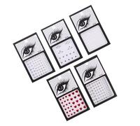 Healvian Strass Autocollants Visage et Corps 5 Pcs Taille Standard Décorations Faciales pour Femmes Festival Halloween Bal Masqué