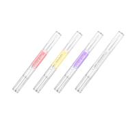 Healvian Stylo Nourrissant pour Ongles Lot de 4 2Ml Huile Réparatrice Accessoire de Manucure pour Peau Sèche Pratique à Transporter Pinceau Applicateur