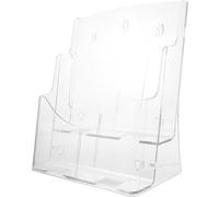 Healvian Support de Dossiers Mural Transparent en PP Organisateur de Fichiers A4 à 2 Niveaux Porte-Brochures Multifonction pour Bureau Boîte de Rangement Pratique et Solide pour