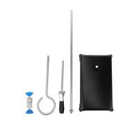 Healvian Support de Pince Métallique de Laboratoire Grand Format Base Carrée, Support pour Tubes à Essai et Porte-Entonnoir de Chimie, Accessoire Robuste pour Verrerie et Matériel de