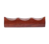 Healvian Support Pinceaux en Bois Rouge avec Incrustation en Cuivre Support Compact à 5 Doigts pour Calligraphie Repose-Pinceau et Porte-Stylo Bureau École et Atelier Artistique
