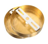 Healvian Support Plafonnier en Laiton Rond 2 Pièces, Plaque de Fixation pour Luminaire Suspendu, Socle Plafond Pratique pour Lustre de Chambre, Accessoires D’Éclairage
