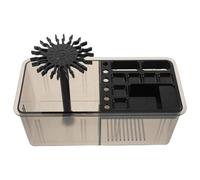 Healvian Support Suspendu pour Pinceaux Multi-Trous Bac de Nettoyage Intégré Porte-Pinceaux Chinois Polyvalent pour Calligraphie et Aquarelle Rangement Bureau Élégant et Fonctionnel