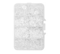 Healvian Supports de Boucles D’Oreilles en Plastique Transparent Bouchons Légers pour Bijoux Lot Environ 1666 Pièces Accessoires Multi-Styles pour Création et Réparation Usage Loisirs