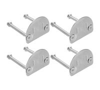 Healvian Supports de Patins à roulettes Quad 4 Pièces en Acier Inoxydable Argenté, Base de Patin à Double Rangée 57Mm Amortisseur pour Absorption des Chocs, Accessoires Universels pour