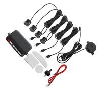 Healvian Système de Stationnement Arrière 4 Capteurs de Recul Noir, Avertisseur Sonore Intégré, Accessoires Automobiles pour Aide au Parking Sécurisée et Détection Précise des Obstacles