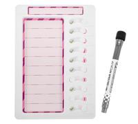 Healvian Tableau Magnétique des Tâches Ménagères pour Garçon et Filles Tableau Effaçable de Suivi D'autodiscipline Coloris Rose pour Gestion du Temps et Planning Scolaire