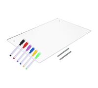 Healvian Tableau Mémo Acrylique Portable Transparent Effaçable à Sec pour Bureau et Maison Surface Lisse pour Écrire et Effacer Facilement