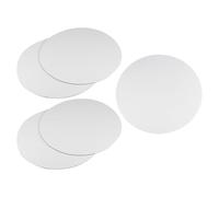 Healvian Tableau Rond en Tissu Blanc Adhérence Pigmentaire 5 Pièces Compatible Divers Médiums pour Peinture Acrylique et Huile pour Fournitures Artistiques à Domicile Classe