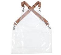 Healvian Tablier transparent imperméable en TPU avec bretelles réglables. Résistant à l'huile et léger. Pour salon de coiffure, cuisine, vaisselle, peinture et toilettage canin.