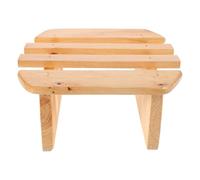 Healvian Tabouret Bois Massif pour Sauna et Bain de Marchepied Bas sous Bureau ou Lit Portable Bois
