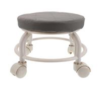 Healvian Tabouret Pivotant avec roulettes Similicuir Tabouret Bas Roulant pour Salon De Coiffure Garage Atelier Et Maison