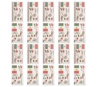 Healvian Tatouages Temporaires Drapeau Mexicain Étanches 20 Pcs pour Visage et Corps, Accessoires Fête Indépendance Mexique, Décorations Équipe de Football, Utilisation Garçon et