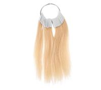 Healvian Test Capillaire Kit 30 Pièces Échantillons de Cheveux Humains et Anneau pour Formation en Salon de Coiffure Professionnel