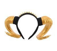Healvian -tête Cornes de Bouc Punk Gothique Accessoire Costume Halloween Cosplay pour Adultes Bandeau Cheveux Cornes de Décoration Tête pour Fête et Performance