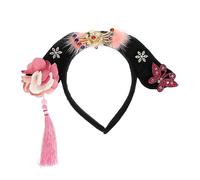 Healvian Tête De Costume Chinois Avec Pompon Accessoire De Perruque Cosplay Pour Femme Et Fille Élément De Décoration Vintage