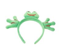 Healvian -Tête Grenouille En Peluche -Tête Pour Cheveux Peluche Nouveauté Mascotte Bandeau De Fête D'Anniversaire Pour Femme Figurine Coiffe De Fête Grenouille