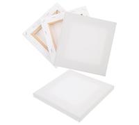 Healvian Toiles à Peindre 4 Pcs 15x15 Cm en Coton 100% Cadre en Bois Vierge, Panneaux pour Peinture à L’huile et Acrylique, Support Artistique DIY pour Artistes et Étudiants
