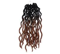 Healvian Tresse Tressée Au Crochet Nu Locs Pour Femmes Élégante Taille Moyenne Cheveux Synthétiques Bouclés Usage Quotidien