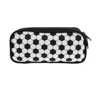 Healvian Trousse à Crayons Football Zippée pour Garçons et Filles Grosse Capacité Polyester Résistant Organiseur Scolaire Rectangulaire Trousse de Voyage Pratique pour Fournitures