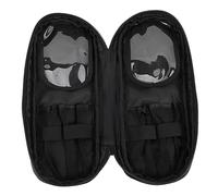 Healvian Trousse à Pinceaux de Maquillage Noire Grosse Capacité Fermeture Éclair, Paquet de Rangement en Toile Imperméable, Portable pour Artistes et Voyageuses, Organiseurs Pratiques