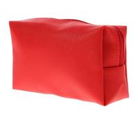 Healvian Trousse de Toilette Trousse de Maquillage Créative et Chic en PU Rouge Brillant Portable Fermeture Sécurisée pour Voyage
