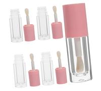 Healvian Tube De Brillant à Lèvres Vide Avec Baguette, Lot De 5 Mini Tubes 6ml Transparents, Recharge Facile, Étui De Gloss à Lèvres Pour Voyage Et Usage Quotidien